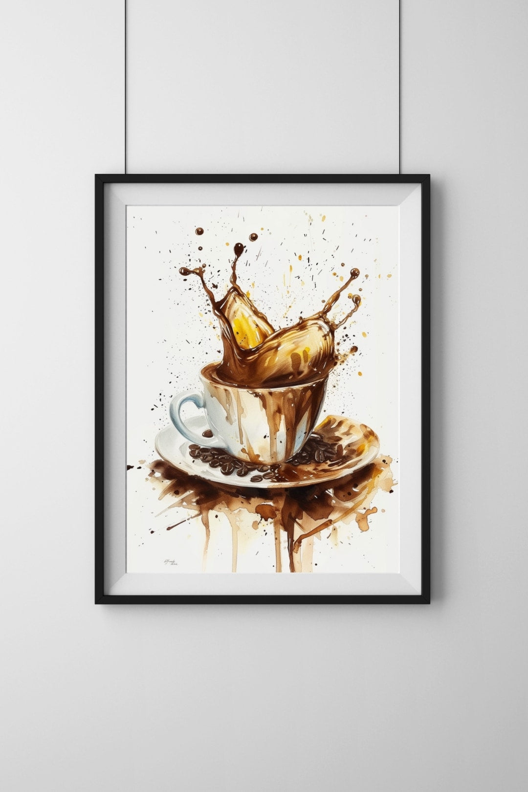 Poster Kaffee Dynamische Malerei