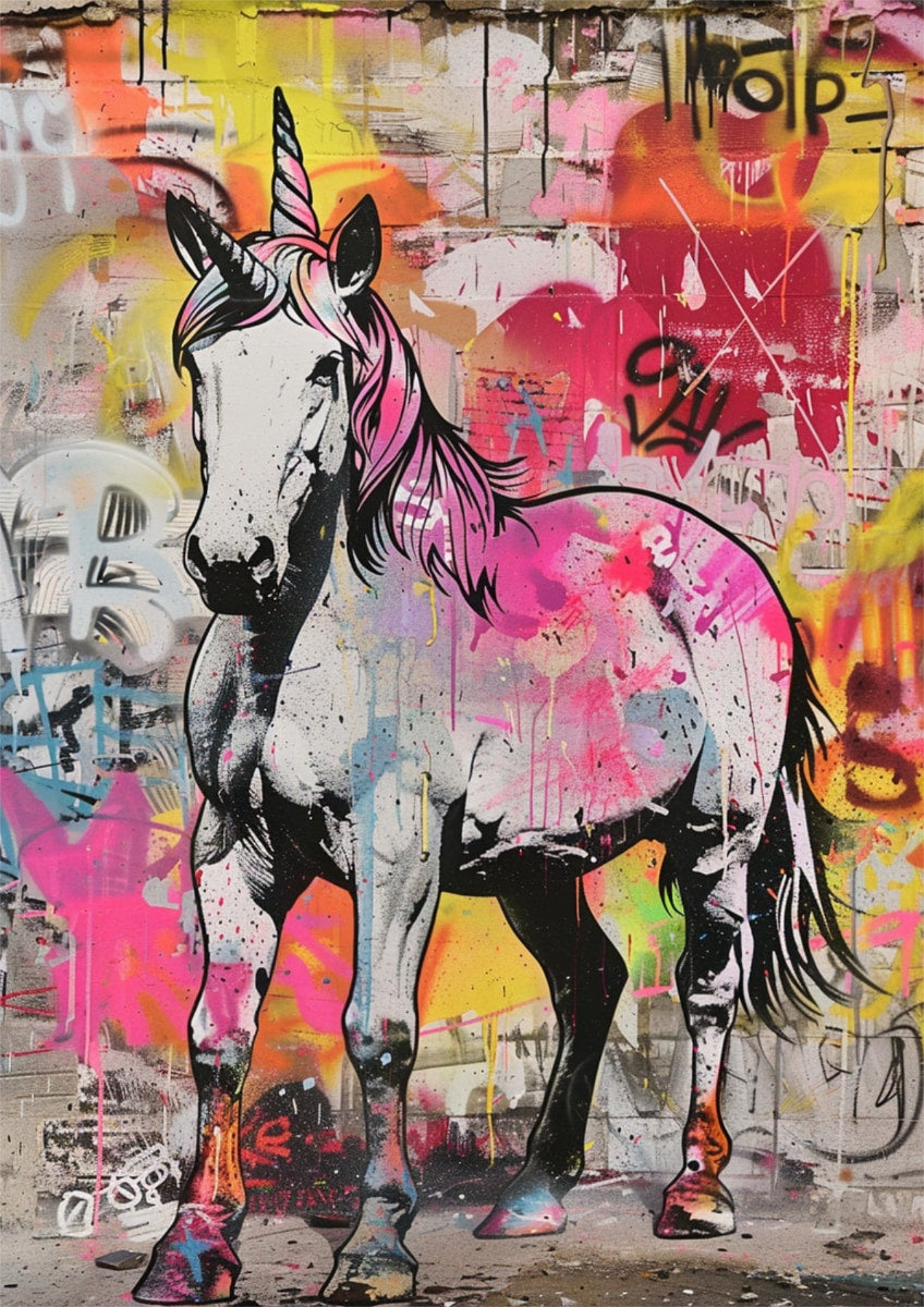 Poster Urban Unicorn Banksy