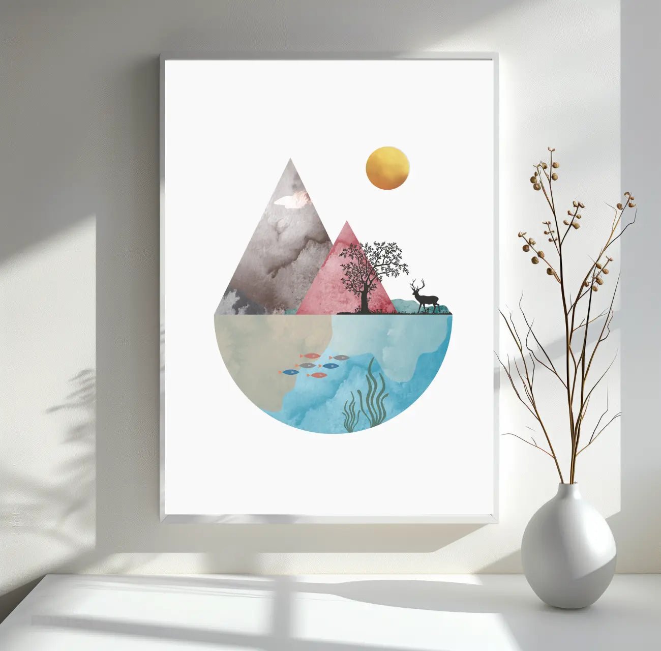 Skandinavisches Wandbild - Forest Fjord