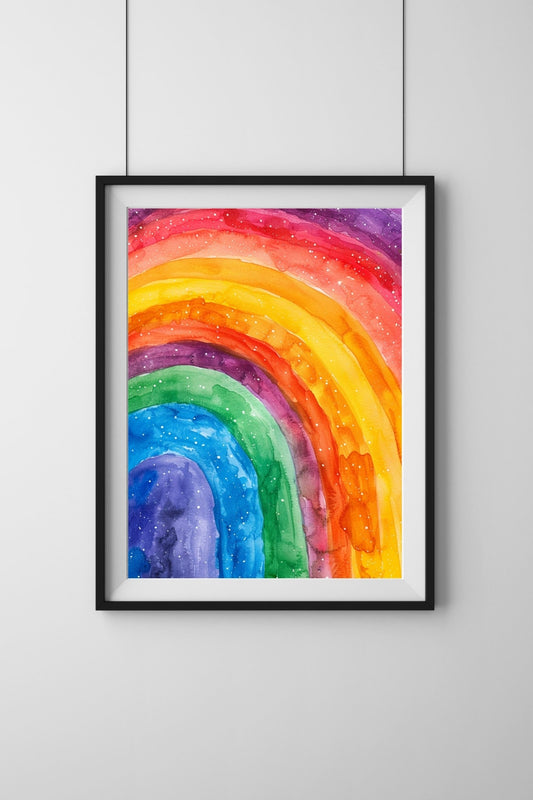 Poster Regenbogen Aquarell