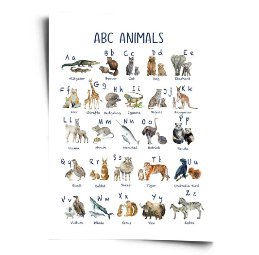 Poster_Kinderzimmer_ABC_Animals_WORLDOFPOSTER