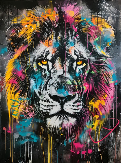 Poster Löwe Banksy Street Art