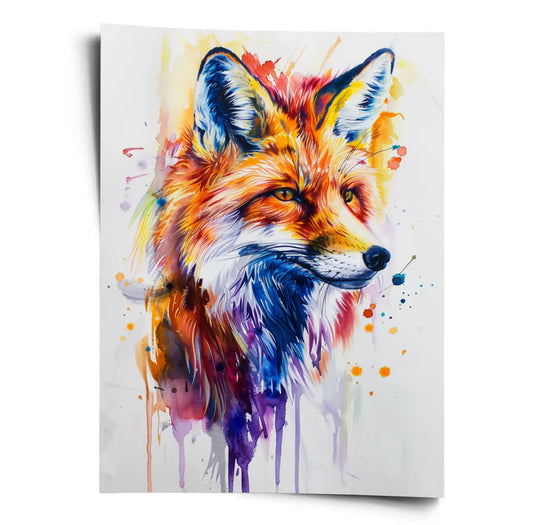 Poster_Tiere_Fuchs_Aquarell