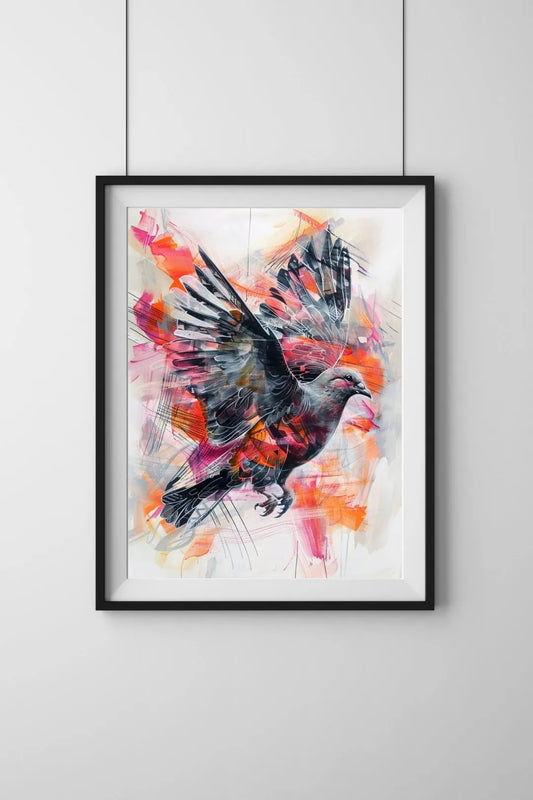 Poster Vogel "Freiheit in Farbe"