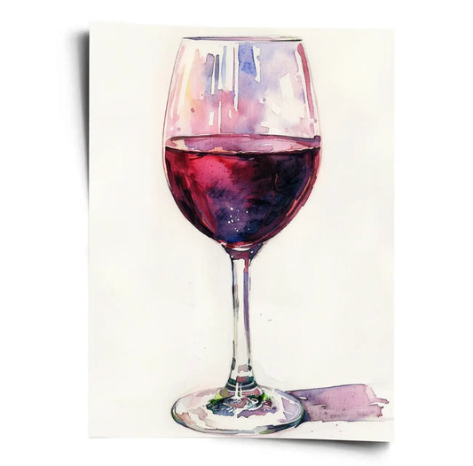 Poster_Wein_Glas_Aquarell