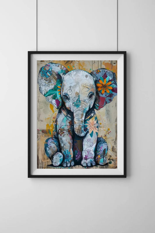 Poster kleiner Elefant Danny O'Connor Stil