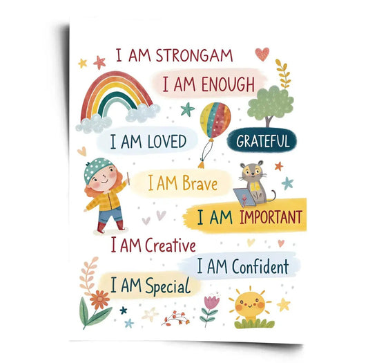 Affirmationen Poster für Kinder - WORLD OF POSTER