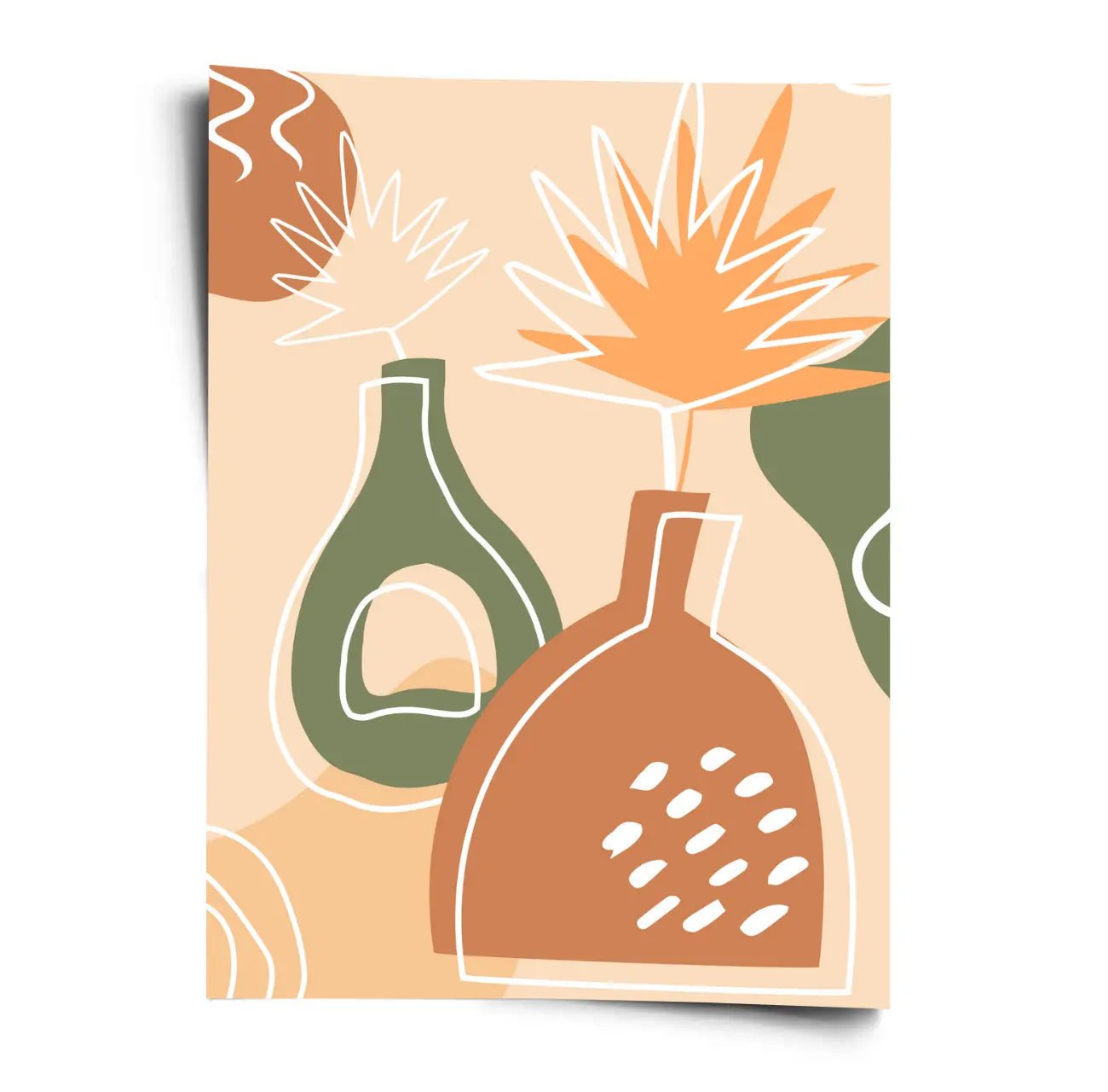 Boho Poster - Vasen & Formen in Terrakotta - WORLD OF POSTER