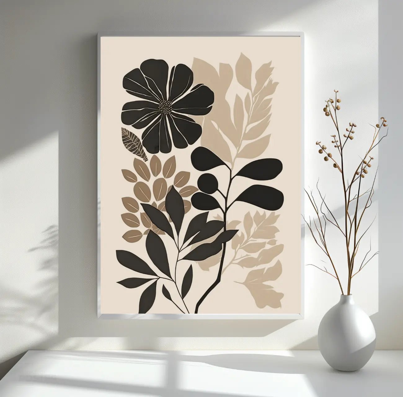 Botanisches Wandbild - Floral Shadows
