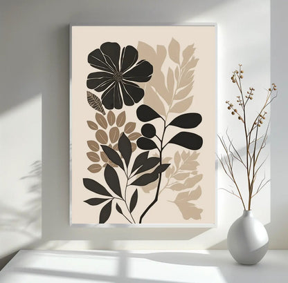 Botanisches Wandbild - Floral Shadows