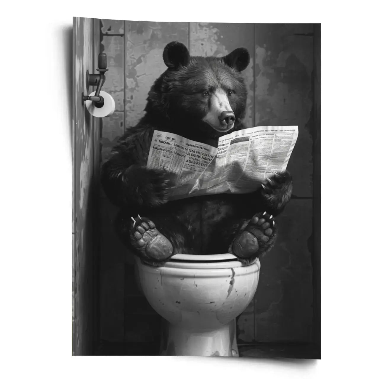 Poster Bär auf Toilette - WORLD OF POSTER