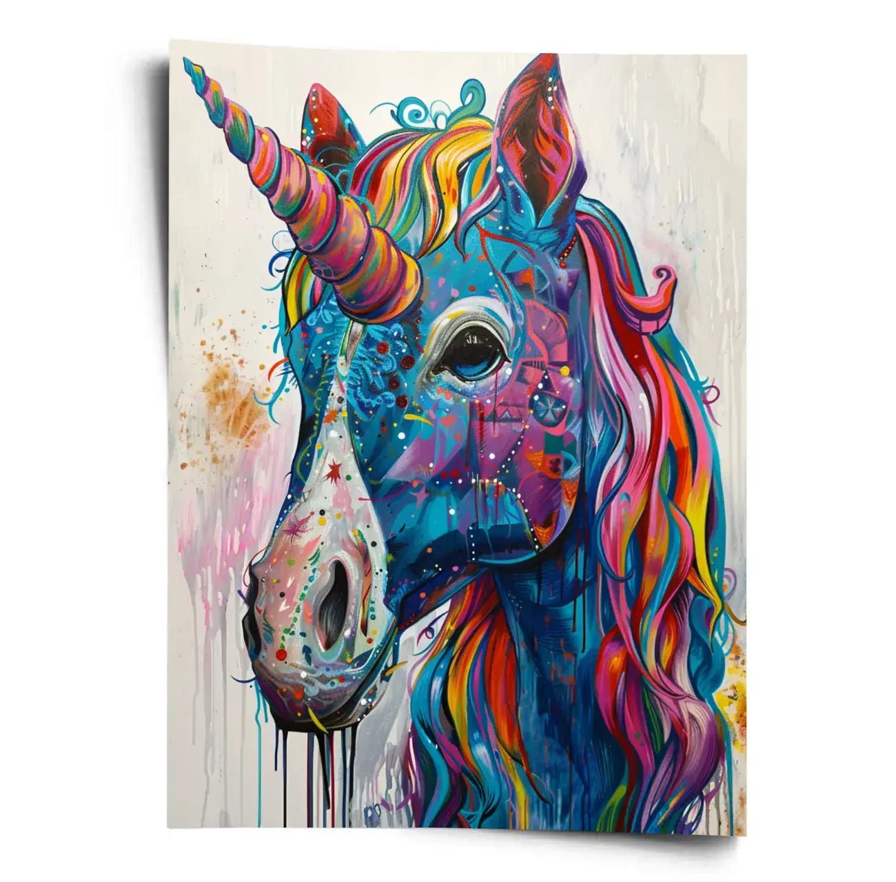 Poster Einhorn Bunt Ami James Stil - WORLD OF POSTER