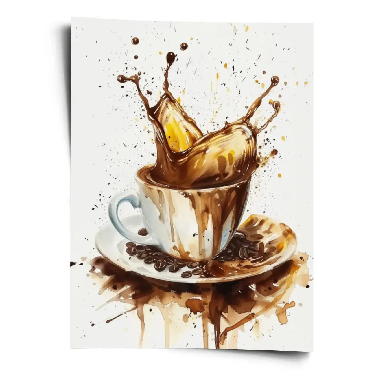 Poster Kaffee Dynamische Malerei - WORLD OF POSTER