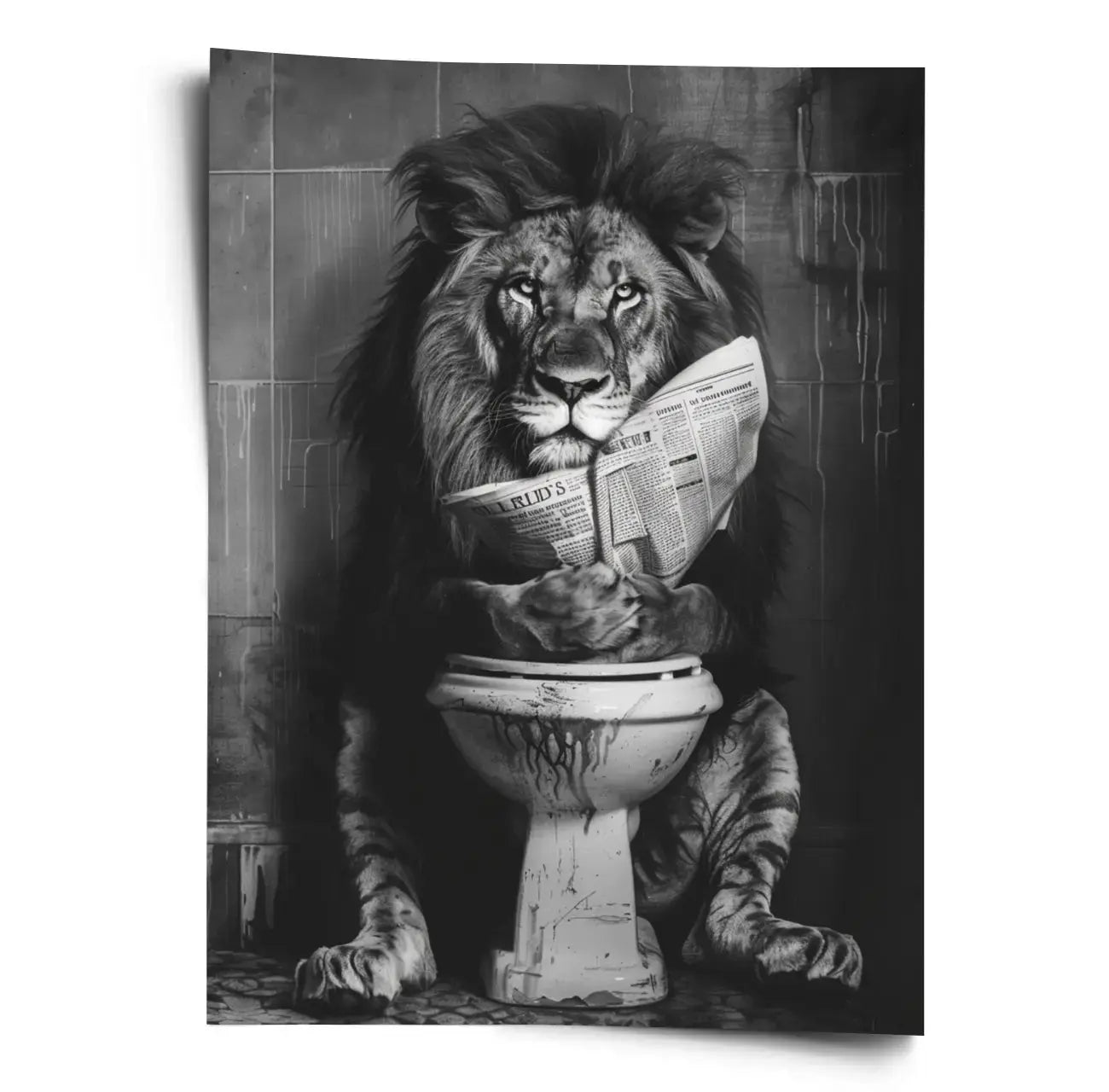 Poster Löwe auf Toilette - WORLD OF POSTER