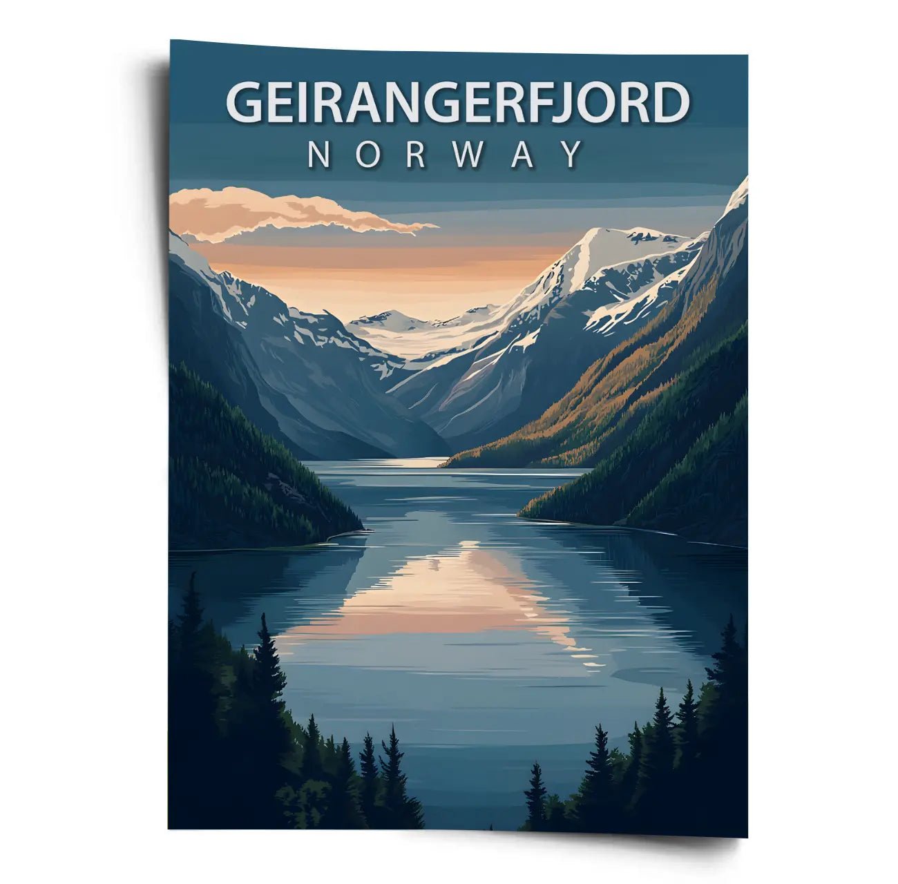 Poster Norwegen - Geirangerfjord - WORLD OF POSTER