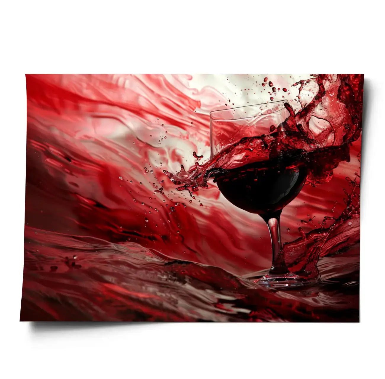 Poster Rotwein in Bewegung Querformat - WORLD OF POSTER