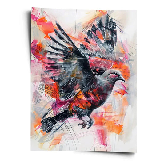 Poster Vogel "Freiheit in Farbe" - WORLD OF POSTER