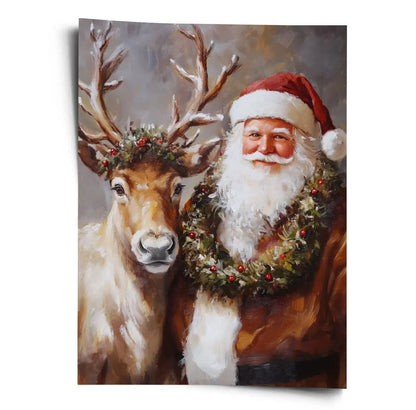 Poster Weihnachten - Santa & Rudolf - WORLD OF POSTER