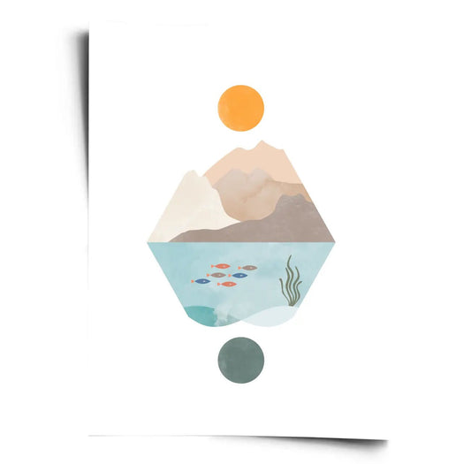 Skandinavisches Poster - Balance der Natur - WORLD OF POSTER