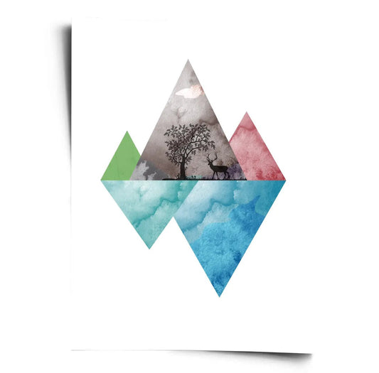 Skandinavisches Poster - Nordische Formen - WORLD OF POSTER